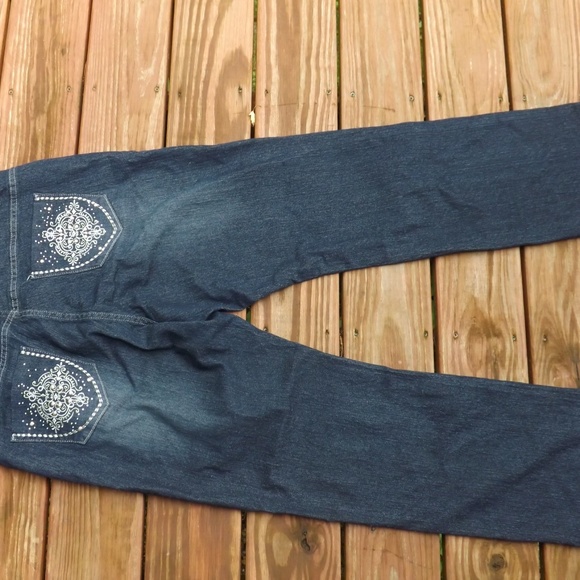 Flare bottom gray Dkin sparkle jeans - Picture 1 of 8